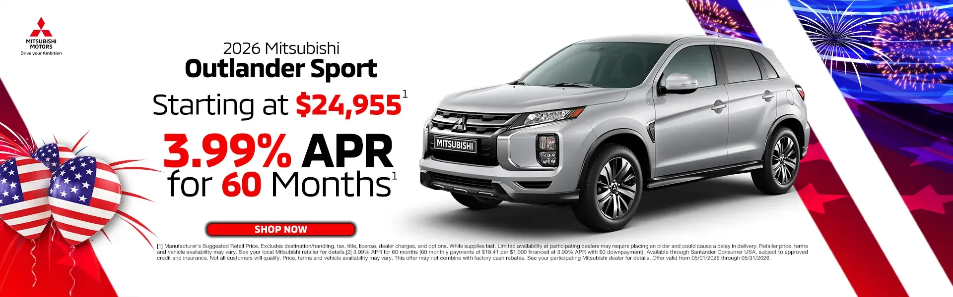 New 2026 Mitsubishi Outlander sport Special